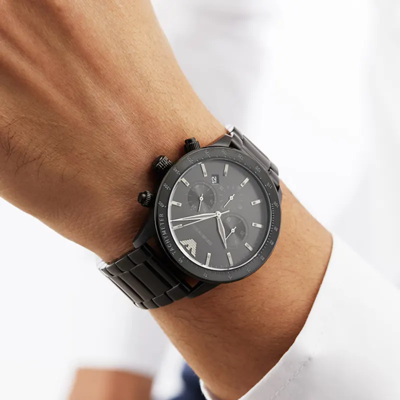 Emporio Armani Mario Black Men's Watch- AR11242